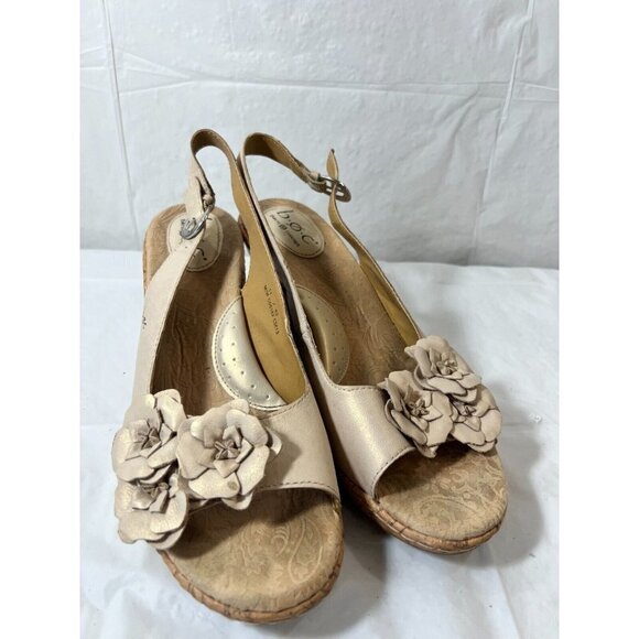 BORN B.O.C. Women's Langley Flower Wedge Sandals SIZE 11 - Picture 1 of 15